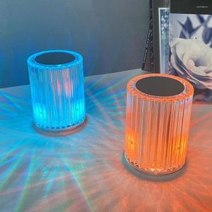 Table Lamps Night Light High Brightness Touch Control Creative Shape Enhance Atmosphere Acrylic Holiday Party RGB Bedside Desk Lamp