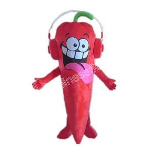 High quality red chilli Mascot Costume customization theme fancy dress Ad Apparel Festival Dress