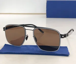 Modedesigner ELI Herren-Sonnenbrille, klassisch, Vintage, ultraleicht, Metall, quadratische Form, Outdoor-Brille, einfacher, vielseitiger Stil, UV-Schutz, mit Etui