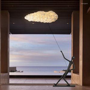 Floor Lamps Cloud Lamp Humanoid Art Sales Department El Mall Sculpture Decoration Big Decorations