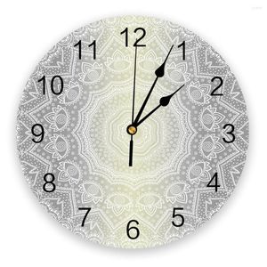 Wanduhren, Mandala-Muster, Farbverlauf, kreative Uhr, geräuschlos, moderne Uhr, Wohnzimmer, Heimdekoration