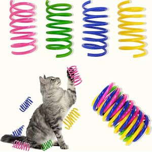 Brinquedos para gatos com molas espirais em espiral para gatinhos, medidor interativo, brinquedos para gatos com molas coloridas, brinquedos para gatos, produtos para animais de estimação