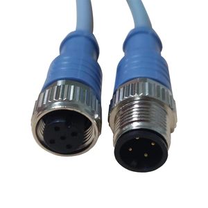 Tillverkare Partihandel M12 PVC Double Ended Series 3/4/5/8 Pin Industrial Waterproof Connector Aviation Plug