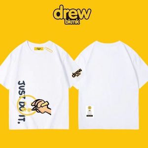 2023 Summer Mens Women drew Designers T Shirts Smiley short sleeve T-shirt loose and simple American fashion Couple tees Justin Bieber The same kind