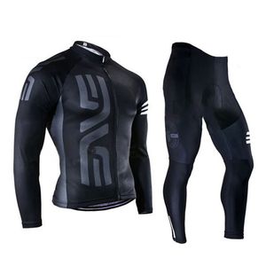 Jersey rowerowe ustawiają długie rękawy dla mężczyzn do rowerowych spodni z żelowym wydechem oddychającym 230620