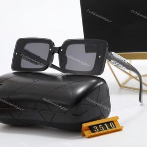 Schwarze Sonnenbrille für Damen, Luxus-Designer-Sonnenbrille für Damen, rechteckige Brille mit kleinem Rahmen, glänzende Buchstaben, klassische Vintage-Sonnenbrille mit Box 3516