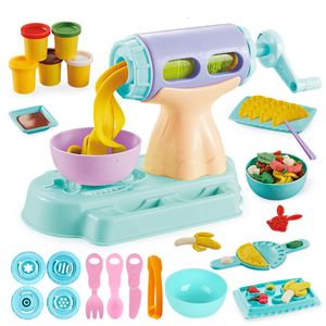 Clay Dough Modeling Children Diy Color Clay Noodle Machine Ice Cream Simulation Play House Toy Set Handmade Dumpling Mold Kids Kitchen Toys 230619