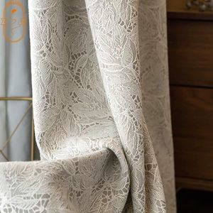 Curtain Blackout Curtains for Living Room Bedroom Japanese Style Simple Literary Lace Left and Right Biparting Open 230619