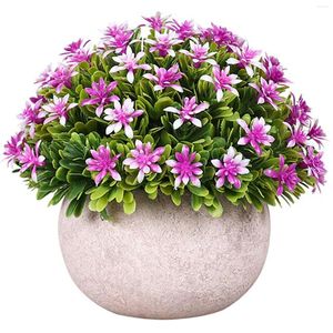 Dekorativa blommor. Artificiella växter bonsai dekor konstgjorda ornament simulerade trädkruka falska kontorsbord kruka prydnad