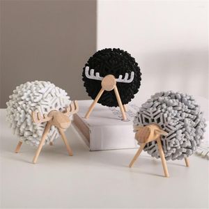 Masa Paspasları 2023 Koyun şekli Anti Slip Cup Pads Coasters Yalıtılmış Kar Tanesi Yuvarlak Keçe Yaratıcı Ev Ofis Dekor Sanat El Sanatları