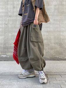 Women's Pants 2023 Women Japanese Harajuku Oversize Green Cargo Streetwear Female Korean Style Loose Jogging Pockets Wide Leg Trousers