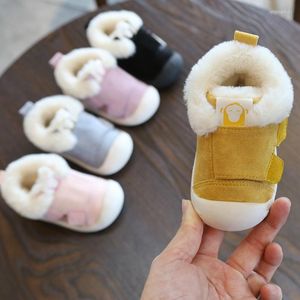 Athletic Shoes Winter Baby First Walkers Boy Non-slip Kids Boots Born Girl Warm Plush Infants Soft Sole Sneakers
