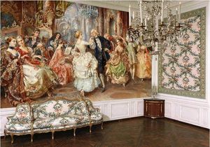 Custom photo 3d wallpaper mural wall sticker The palace hotel ball painting Decorative wall prints 3d wall murals wallpaper L230620