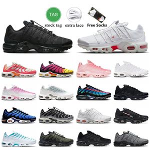 Tênis de corrida feminino masculino Tn Utility preto reflexivo de alta qualidade branco vermelho TnPlus Tns Plus Max Unity Atlanta Terrascape Mica Green Mesh Trainers tamanho grande 46 tênis