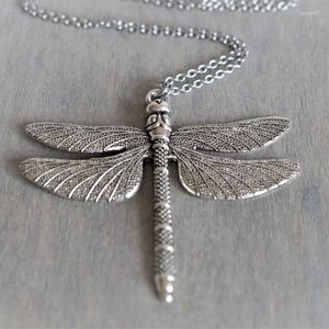 Anhänger Halsketten 1 stücke Große Libelle Lange Kette Halskette Boho Viel Glück Schmetterling Für Frauen