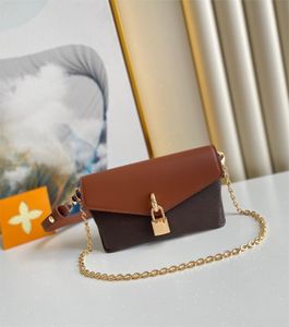 5A Designers Classic PADLOCK ON STRAP Totes handbags women flap lock chains Genuine Leather Monograms package Shoulder crossbody handbag wallet