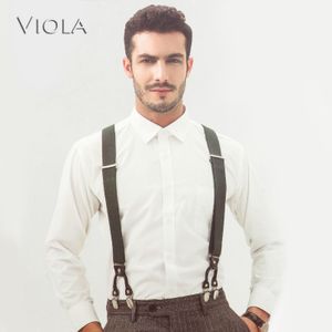 Diğer moda aksesuarları klasik 6 klip 35cm genişlik geniş erkekler süspansörler vintage brace lüks pantolonlar kayış erkek hediyesi günlük en kaliteli 230619