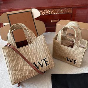 Mode Frau Strandtaschen Designer Totes Handtaschen Stroh Umhängetasche Umhängetaschen Mini Font Tote In Bast Neue Sommer Seaside Damen Gewebte Tasche