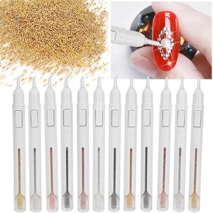 Dotting Araçları 4pcsset Tırnak Sanat Kalemi Boyama Diy Çelik Boncuklar Toplama Manikür Top Aracı 230619