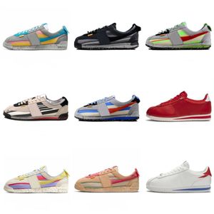 Scarpe casual Crotez Fashion Union LA X Cortez Sesame Smoke Grey Lemon Frost Noir Runner Sneakers Blu Viola Pelle classica premium Nero Bianco Scarpe da ginnastica da uomo