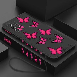 Mobiltelefonfodral Butterfly Case för Samsung Galaxy S21 S22 S23 Ultra Plus S20 Fe A72 A71 A53 A52 S A14 A34 A54 5G A51 A33 A32 A23 A21S A13 Cover J230620