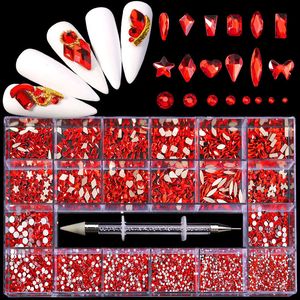 Decorações de Nail Art Decorações de Nail Art Strass 3D Crystal Glass Gemas Nail Diamonds DIY Nail Charms Jóias de Luxo Manicure Acessórios Fornecimento 230619