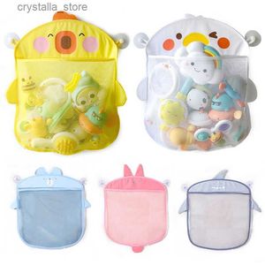 New Baby Bathroom Mesh Bag Sucker Design For Children Bath Toys Kid Basket Cartoon Animal Shapes Cloth Sand Toys Storage Net Bag