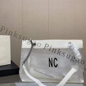 Pink Sugao Kvinnor Tygväska axelkedjans väskeväskor Purses Högkvalitativ stor kapacitet Klar transparent shoppingväska med plånbok 2st/set WXZ-230616-135