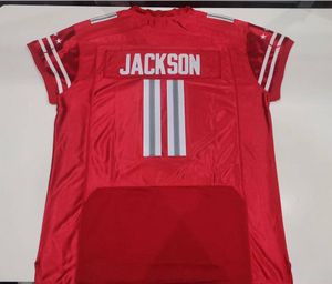 Hokej na studiach nosi fizyczne zdjęcia DC Defenders Red White 11 Lucky Jackson Mężczyzn Młodzież Kobiety Vintage High School Rozmiar S-5xl lub dowolne nazwisko i koszulka numer