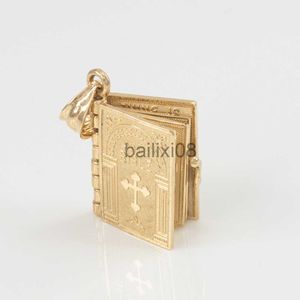 Collane con ciondolo Moda Accessori da donna Religione Pendenti Apribile Sacra Bibbia Libro Uomo Pendenti Fascino per creazione di gioielli fatti a mano J230620