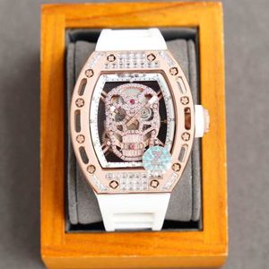 Ri Cha Designer Rd Armbanduhr Uhrwerk Hohe Qualität RM052 EUR Tourbillon 87SU Herren Montre Moissanit Uhr Diamant Frauen 6M