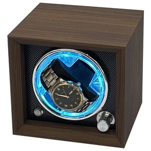 Watch Boxes Cases Watch Winder For Automatic Watches Single Slots Storage Box Mechanical Watches Dustproof Antimagnetic Adjustment Mabuchi Motor 230619