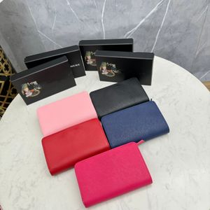 Luxus-Taschen, Designer-Metall-Dreieck-Damen-Geldbörse, Marken-Leder, Damen-Reißverschluss, Geldbörsen, Multi-Karten-Kartentaschen, Snap-On-Zipper-Taschen-Geldbörsen, Clutch-Tasche, Tasche PRA306