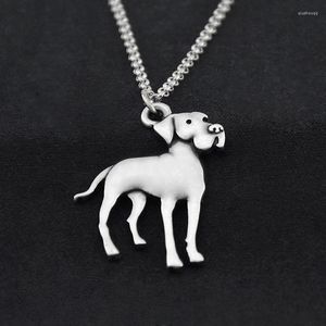 Colares com Pingente Dogue Alemão Vintage Colar de Corrente Longa Collier Femme Para Mulheres Homens Cão de Estimação Jóias Presentes Chocker