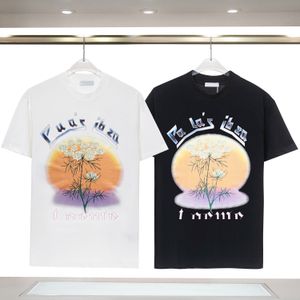 Designer T shirt Summer short Sleeve leaf sunset Tees Men Women Lovers luxury T shirts Fashion senior Pure cotton highs quality Top polo Asia size M-3XL