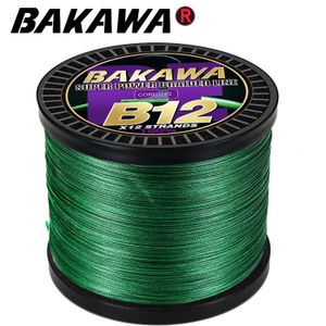 Braid Line Bakawa X12 X8 Super Strong 12 Strands 8 Strands Braided Fishing Line 300m 500m Multifilament PE Line Saltwater Fishing Tackle 230619