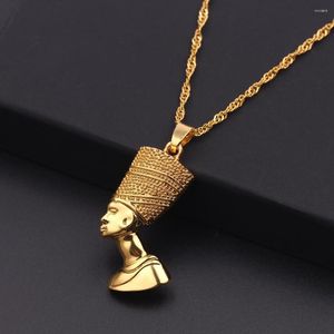 Colares com Pingente Antiguidade Egito Jóias Rainha Egípcia Nefertiti Para Mulheres Homens Amuleto Colar Corrente Jóias Presente Africano