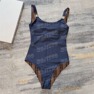 Modischer Badeanzug, Designer-Bikini für Damen, beidseitig tragbar, Design, Metall-Buchstabe, Schulterschnalle, Badeanzug, Sommer-Badebekleidung