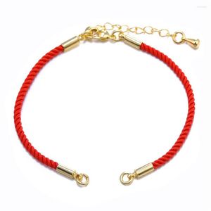 Link Armbänder 4 Farben Armband Großhandel Schwarz Rot Schnur Gewebtes Seil Makramee Kordel Kette Verstellbare Ketten zur Herstellung