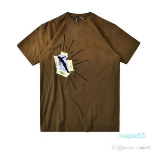 2023-Men's T-Shirts Mens Designer T koszule Modne najwyższe w pokoju Walked High Street Shiod Sleeve Casual