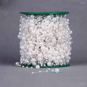 Декоративные цветы 5 метров искусственные жемчужины из бусин цепь гирлянда DIY Свадебная вечерин