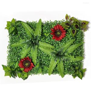 Flores decorativas Folhas artificiais para decoração Planta gramado Plantas falsas Painéis de folha de parede Jardim Quarto Casamento Área coberta Musgo Decoração