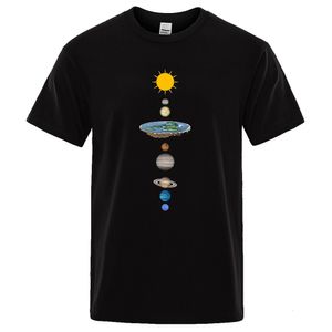 Herr t-shirts kosmiska solsystemplaneter trycker kort ärm män gata casual tee kläder lösa överdimensionerade t-shirt manliga sommar bomullstoppar 230619