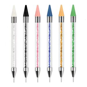 Точечные инструменты 50pcset Dualeded Picker Pen Sulk Оптовые кристаллы драгоценные камни Восковые карандаш. Украшение 230619