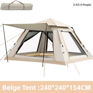 Tält och skyddsrum 5-8 Person Pop Cloud Up 2 tält för camping utomhus kupol tält automatisk enkel installation vattentät familj tält vandring ryggsäck 230619