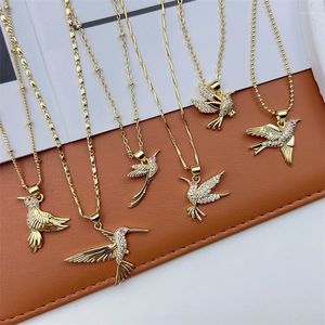 Kedjor 2023 Fashion Angle Wing Phoenix Eagle Bird Necklace Pendant For Women Gold Color Vintage Chain Lucky Chokers Female Jewelry