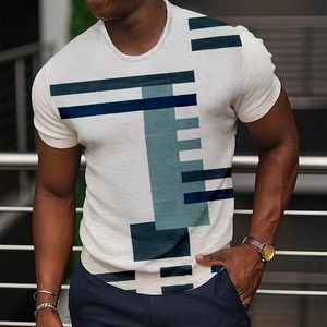 Mens TShirts Vintage Tshirt Oversized 3d Patchwork Print T Shirt Casual Shortsleeved Summer Streetwear Retro Men Clothing Tees Tops 230619