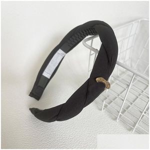 Headbands Designer Hairpin Elastic Hair Hoop Jóias Handmade Retro Personalidade Exagerada Temperamento Headband Drop Delivery Hairje Dhjah