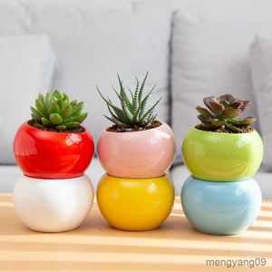 Vasos de plantas 1 pc mini mais carne vaso de flores para suculentas plantas carnudas vaso de cerâmica pequena casa/jardim/escritório decoração vasos flores r230620