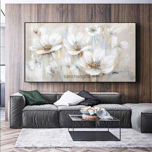 Abstract Blossom Floral Oil Painting on Canvas Handmade Decorative Mural Acrylic Hanging For Living Room Bedroom Wall Art L230620